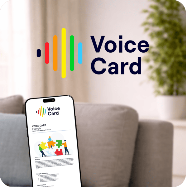 Voice Card productafbeelding logo iphone