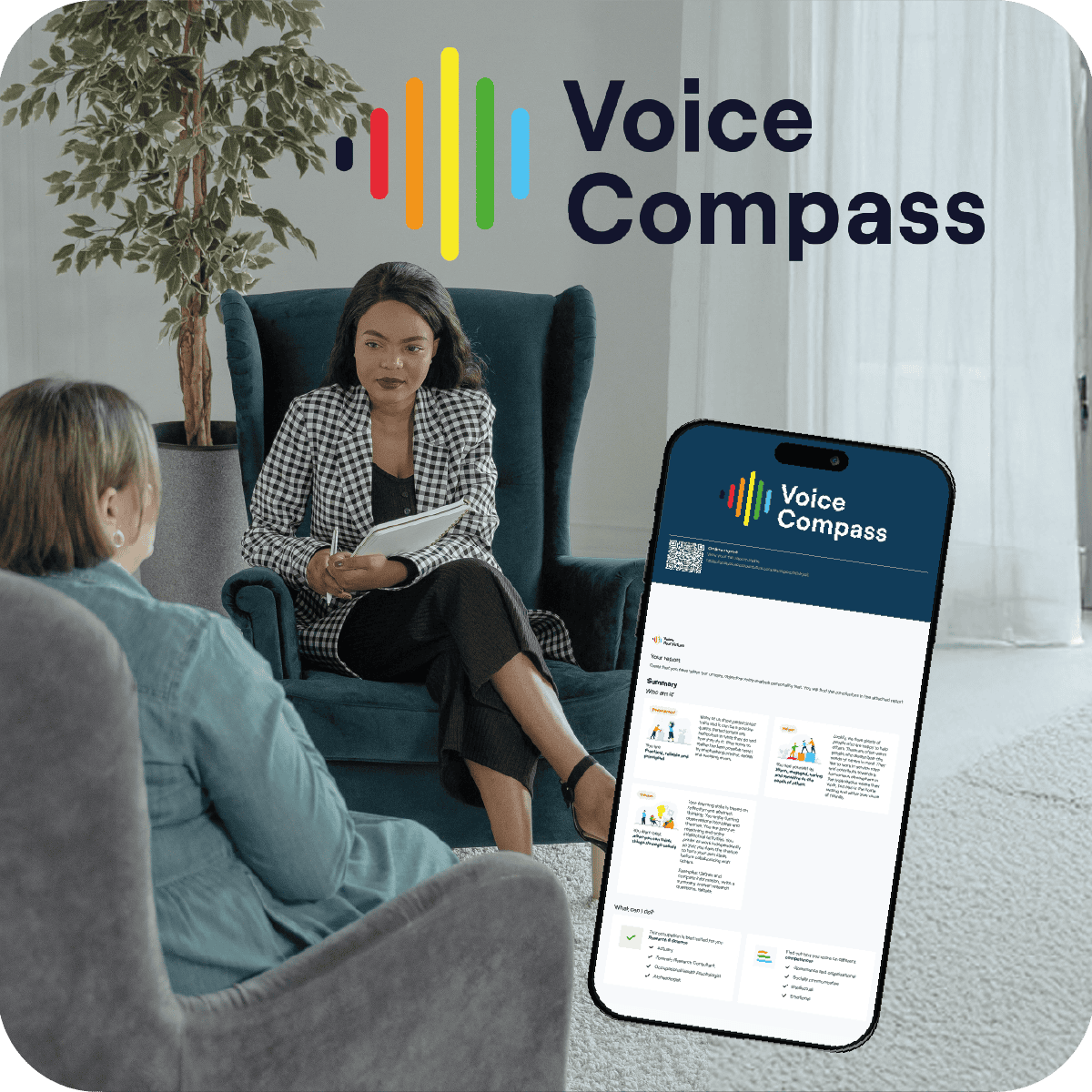 Tegel Voice Compass logo coaches iphone